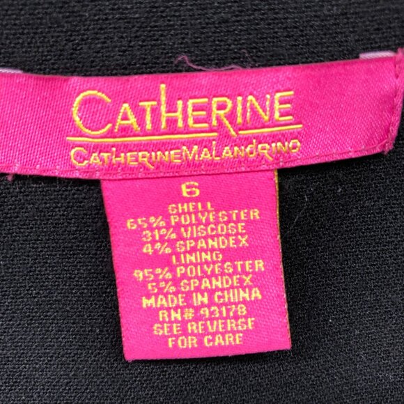 Catherine Malandrino Bell Sleeve Blazer Coat Womens 6 Black Open Front Longline - Picture 5 of 9